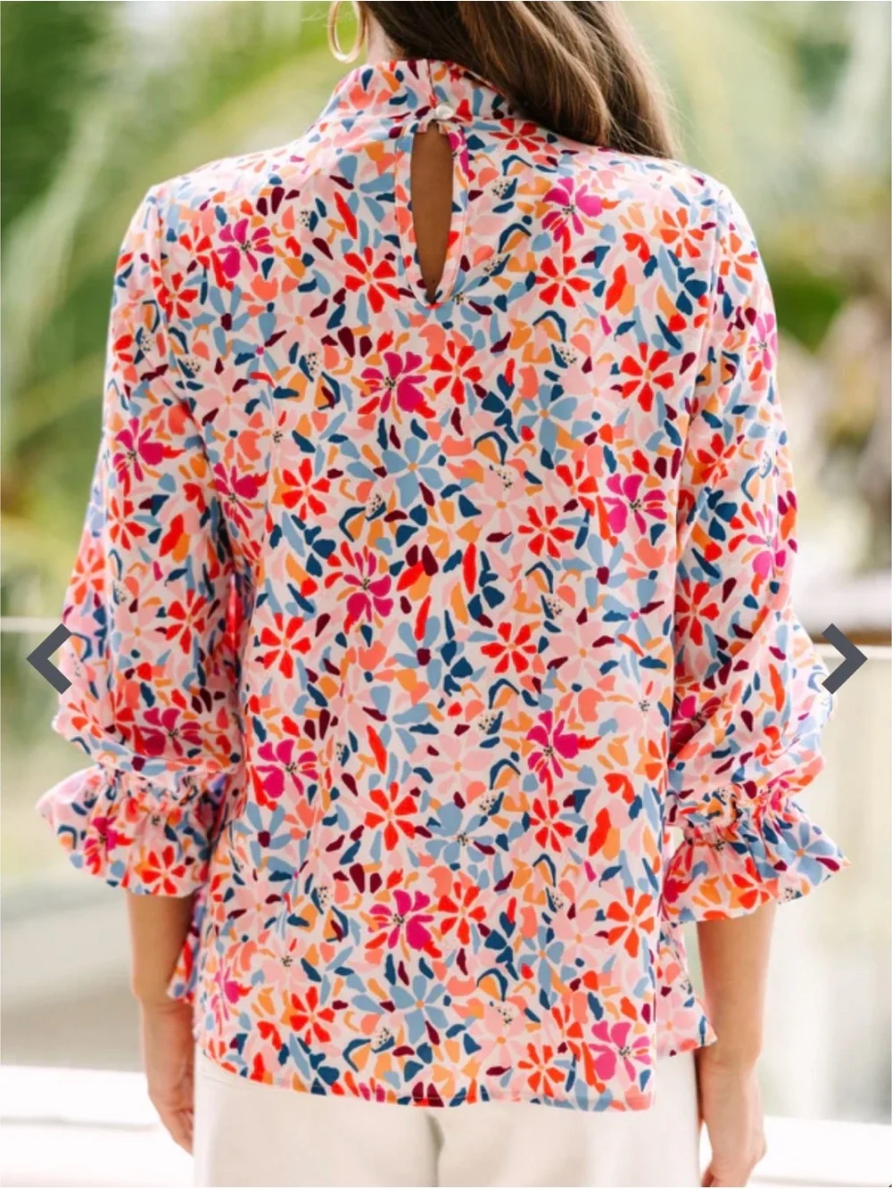 NWOT Shop The Mint Tried and True White Floral Blouse, Size XL